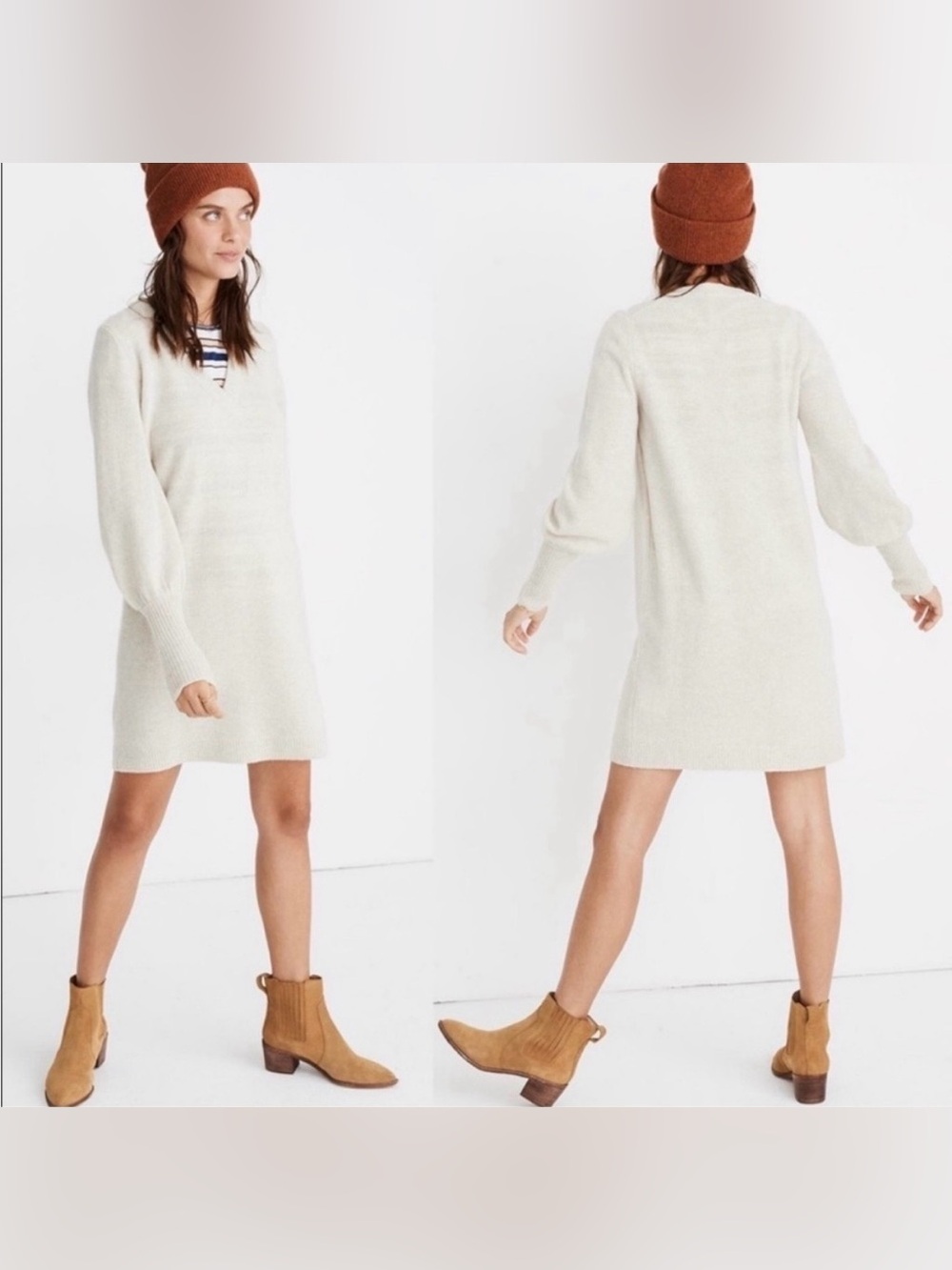 Madewell Bubble Sleeve Knit Sweater Dress Size XXS